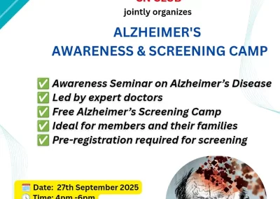 Alzheimer’s Awareness & Free Screening Camp