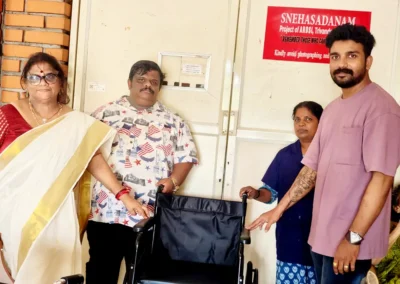 Wheelchair Sponsored by an ARDST Resident’s Family for Snehasadanam